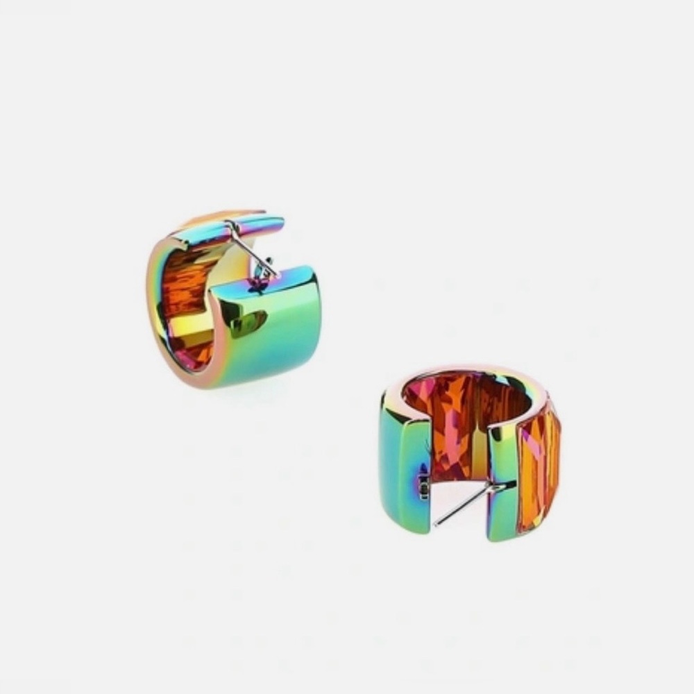 Swarovski Curiosa Octagon Cut Hoop Earrings
